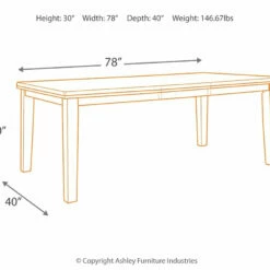 Ashley Furniture Flaybern - Brown - Rect Drm Butterfly Ext Table