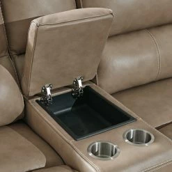 Signature Design By Ashley® Reclining Furniture Ricmen - 2 Seat Power Reclining Sofa Adjustable Headrest, Power Reclining Loveseat With Adjustable HDRST