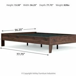 Signature Design By Ashley® Calverson - Mocha - Full Platform Bed Beds