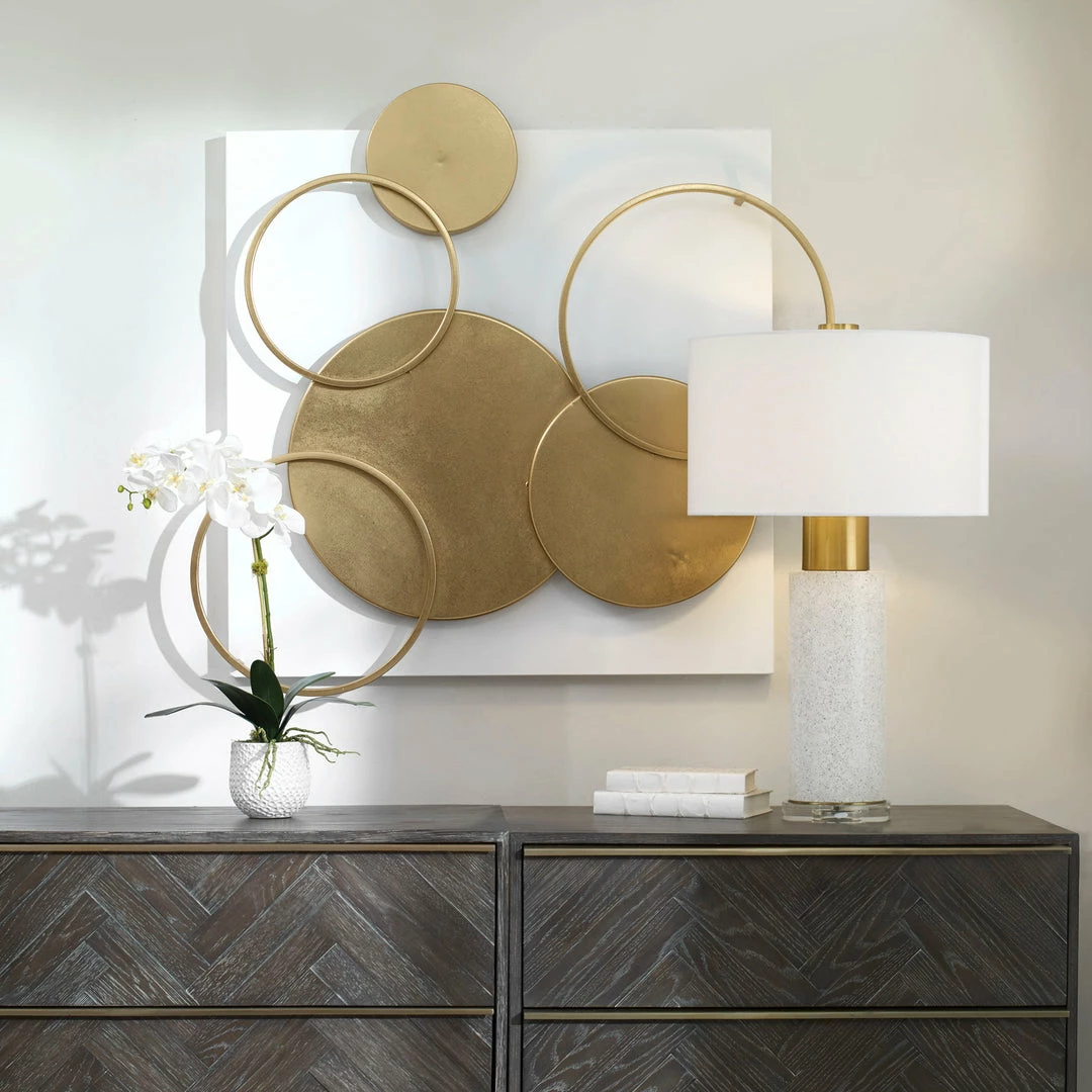 Deals ๐ Uttermost Adagio Golden Disk Wall Art Accessories โ 4 Uttermost Adagio Golden Disk Wall Art Accessories
