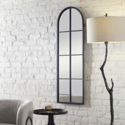 Uttermost Amiel Black Arch Window Mirror Accessories