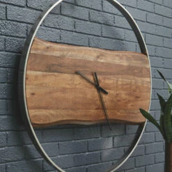 Ashley Furniture Panchali - Brown/silver Finish - Wall Clock Accessories