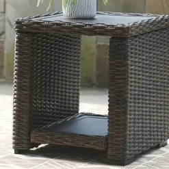 Ashley Furniture Grasson - Brown - Square End Table Tables