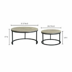 Moe's Home Collection Drey Round Nesting Coffee Tables Set Of 2