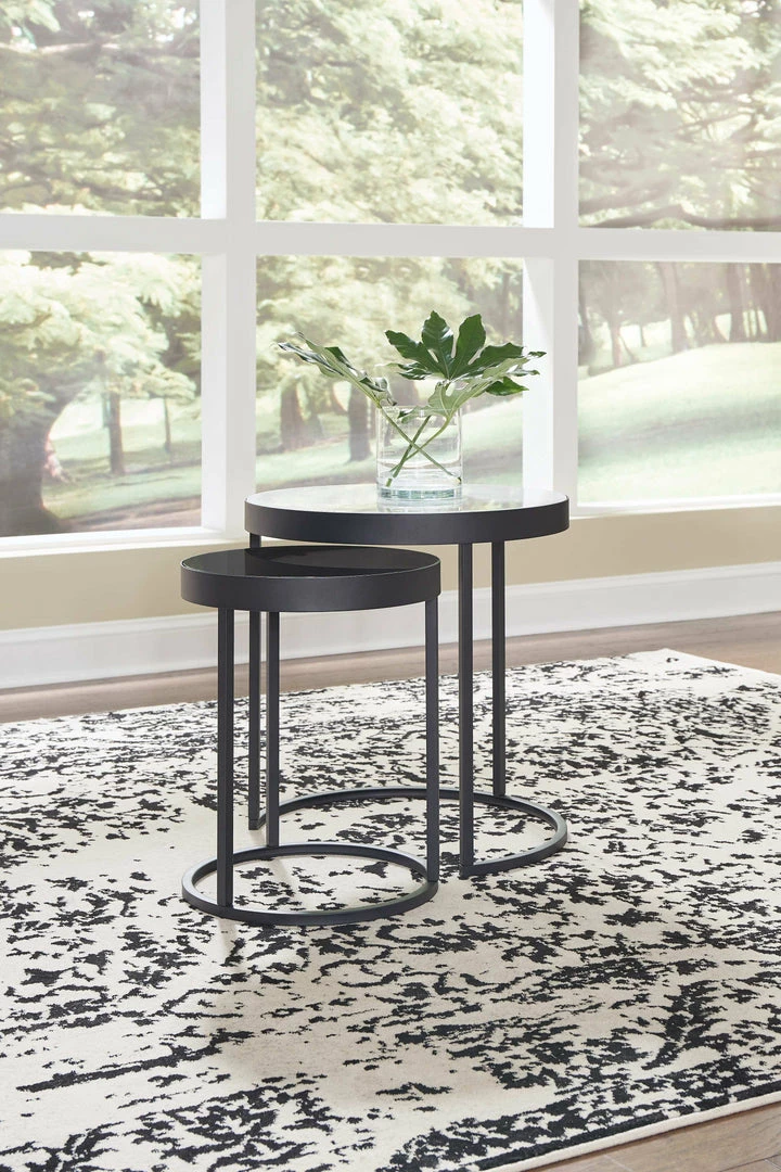Best Pirce ✔️ Signature Design By Ashley® Windron - Black/white - Nesting End Tables (2/cn) ✨ 5 Signature Design By Ashley® Windron - Black/white - Nesting End Tables (2/cn)