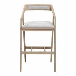 Moe's Home Collection Stools Padma Oak Barstool Light Grey
