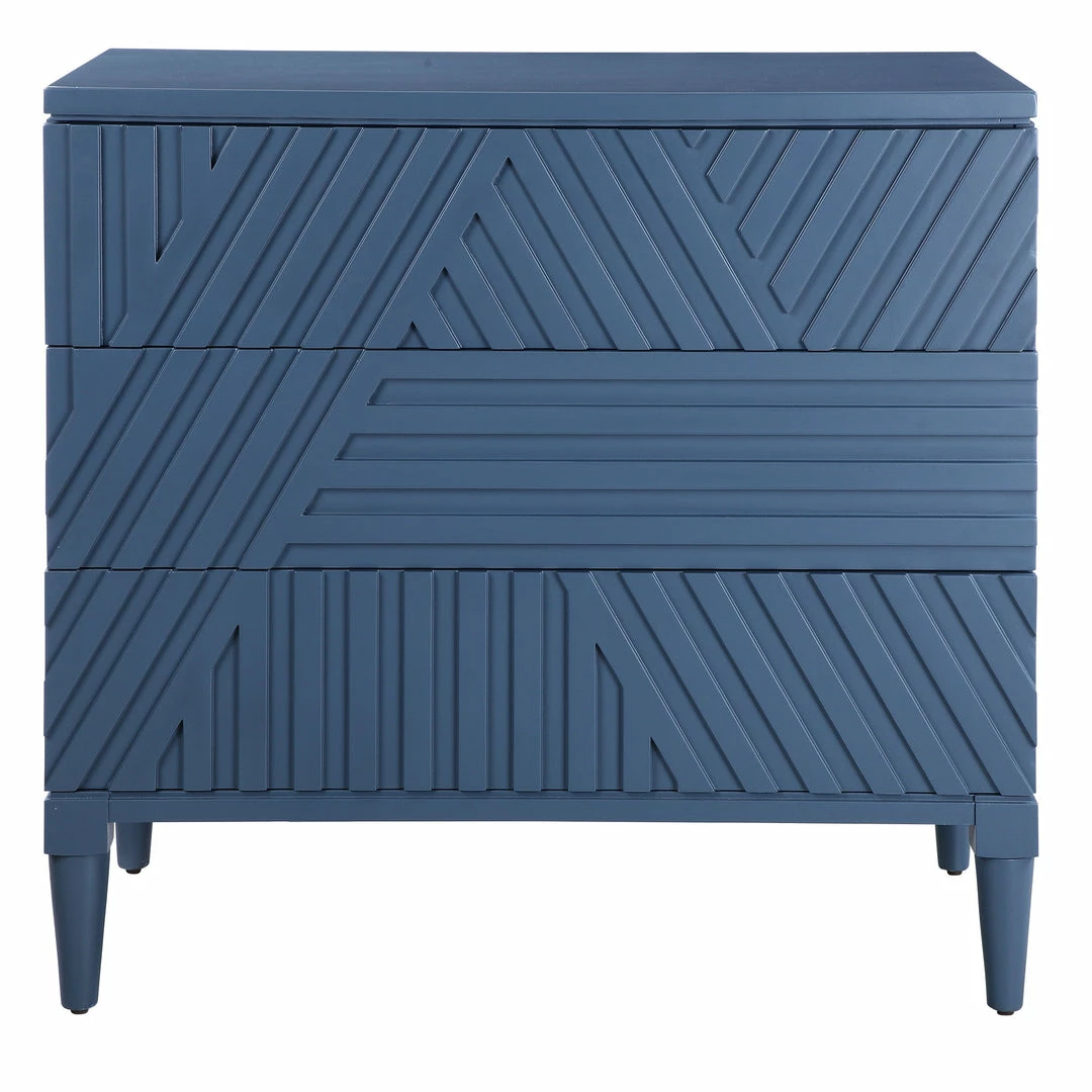 Deals ✨ Uttermost Colby Blue Drawer Chest Chests 🌟 3 Uttermost Colby Blue Drawer Chest Chests