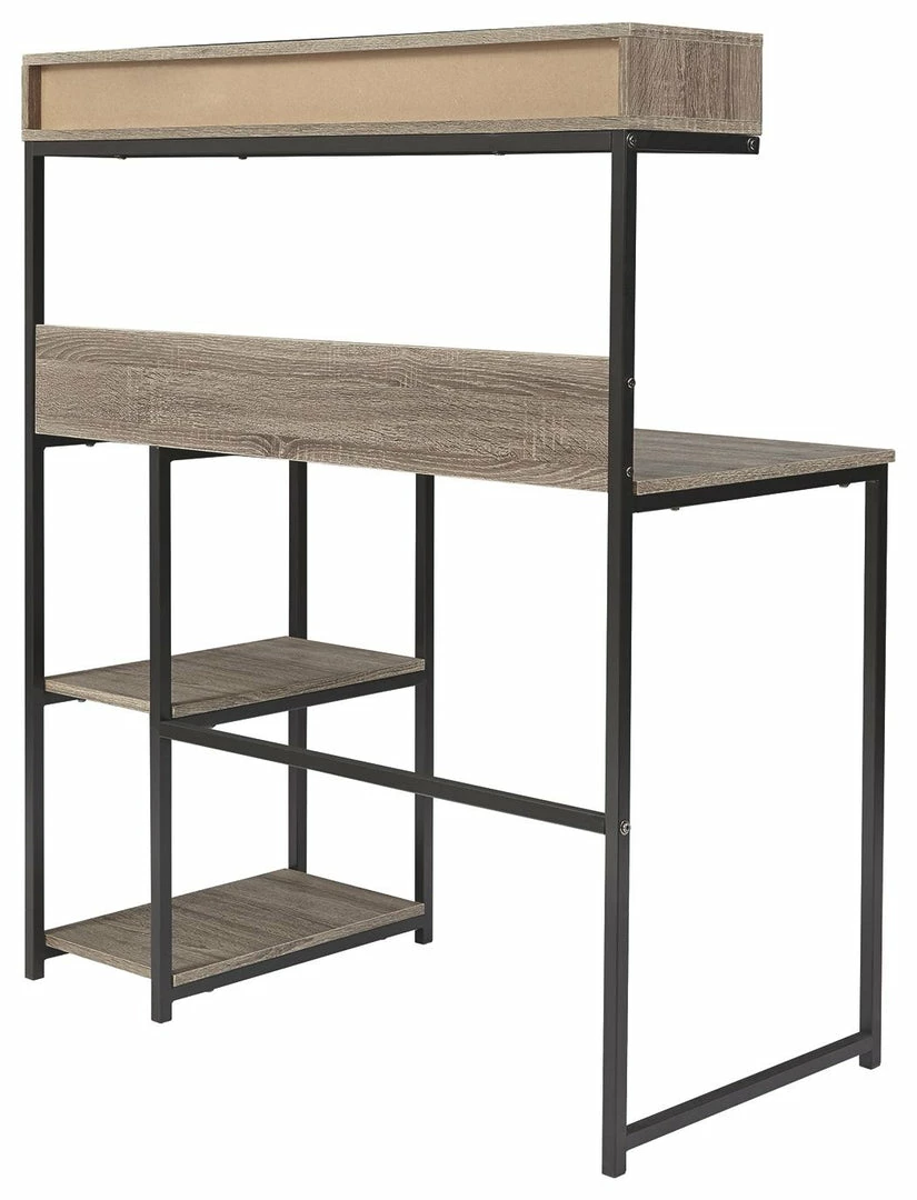 Best Pirce 🌟 Ashley Furniture Daylicrew - Grayish Brown/gunmetal - Home Office Desk And Hutch Desks ⌛ 4 Ashley Furniture Daylicrew - Grayish Brown/gunmetal - Home Office Desk And Hutch Desks