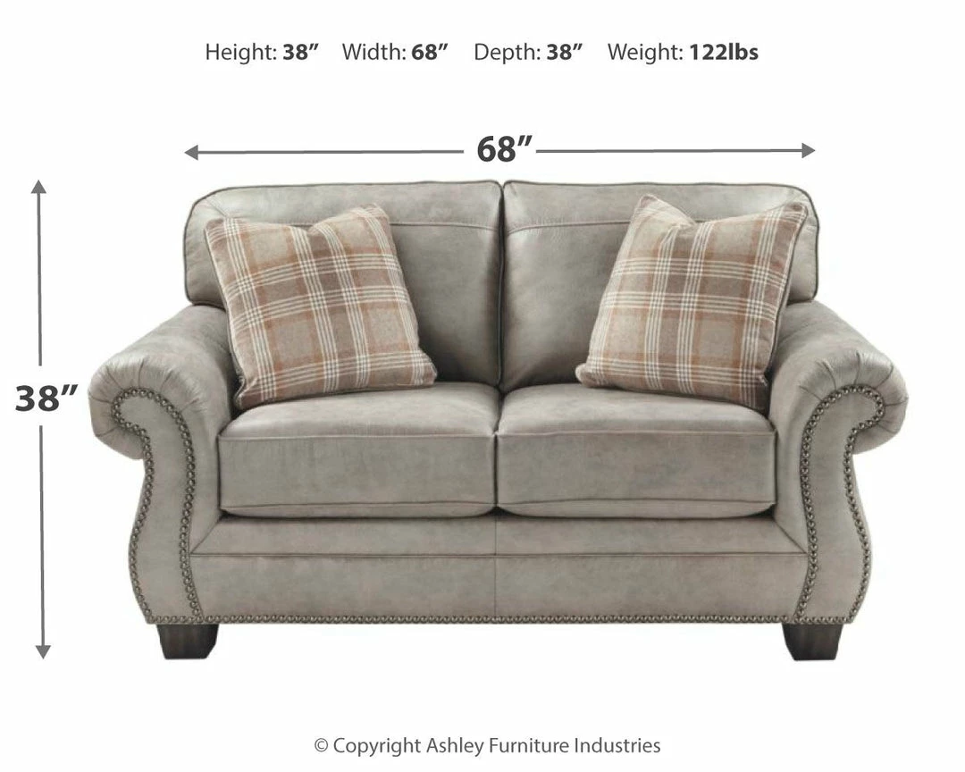 Best Pirce 🧨 Ashley Furniture Olsberg - Steel - Loveseat Loveseats 😉 7 Ashley Furniture Olsberg - Steel - Loveseat Loveseats