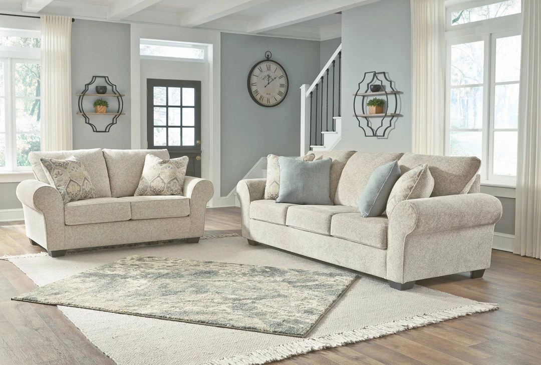 Brand new 🔥 Benchcraft® Haisley - Ivory - 4 Pc. - Sofa, Loveseat, Chair And A Half, Ottoman Living Room Sets 🧨 7 Benchcraft® Haisley - Ivory - 4 Pc. - Sofa, Loveseat, Chair And A Half, Ottoman Living Room Sets