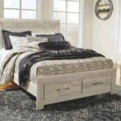 Signature Design By Ashley® Bellaby - Attractive - Dresser, Mirror, Platform Bed With 2 Storage Drawers Bedroom Sets