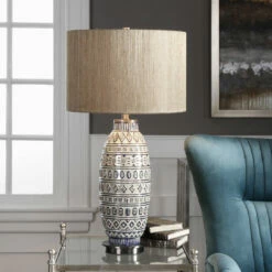Accessories Uttermost Lokni Aged Ivory Table Lamp