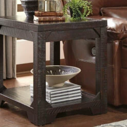Ashley Furniture Tables Rogness - Rustic Brown - Rectangular End Table