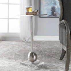 Outlet ✨ Uttermost Laton Silver Accent Table Tables 🥰 10 Uttermost Laton Silver Accent Table Tables