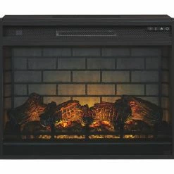 Signature Design By Ashley® Realyn - Chipped White - 2 Pc. - 74" Tv Stand With Electric Infrared Fireplace Insert Fireplaces