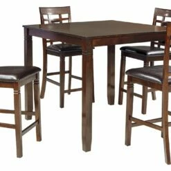 Ashley Furniture Dining Room Sets Bennox - Brown - Drm Counter Table Set (5/cn)