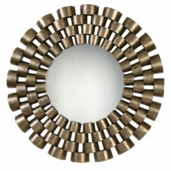 Accessories Uttermost Taurion Silver Leaf Round Mirror
