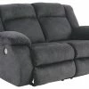 Ashley Furniture Reclining Furniture Burkner - Marine - Reclining Power Loveseat