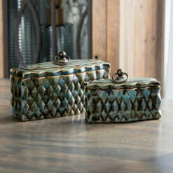 Table Decor Uttermost Neelab Ceramic Containers, Set/2
