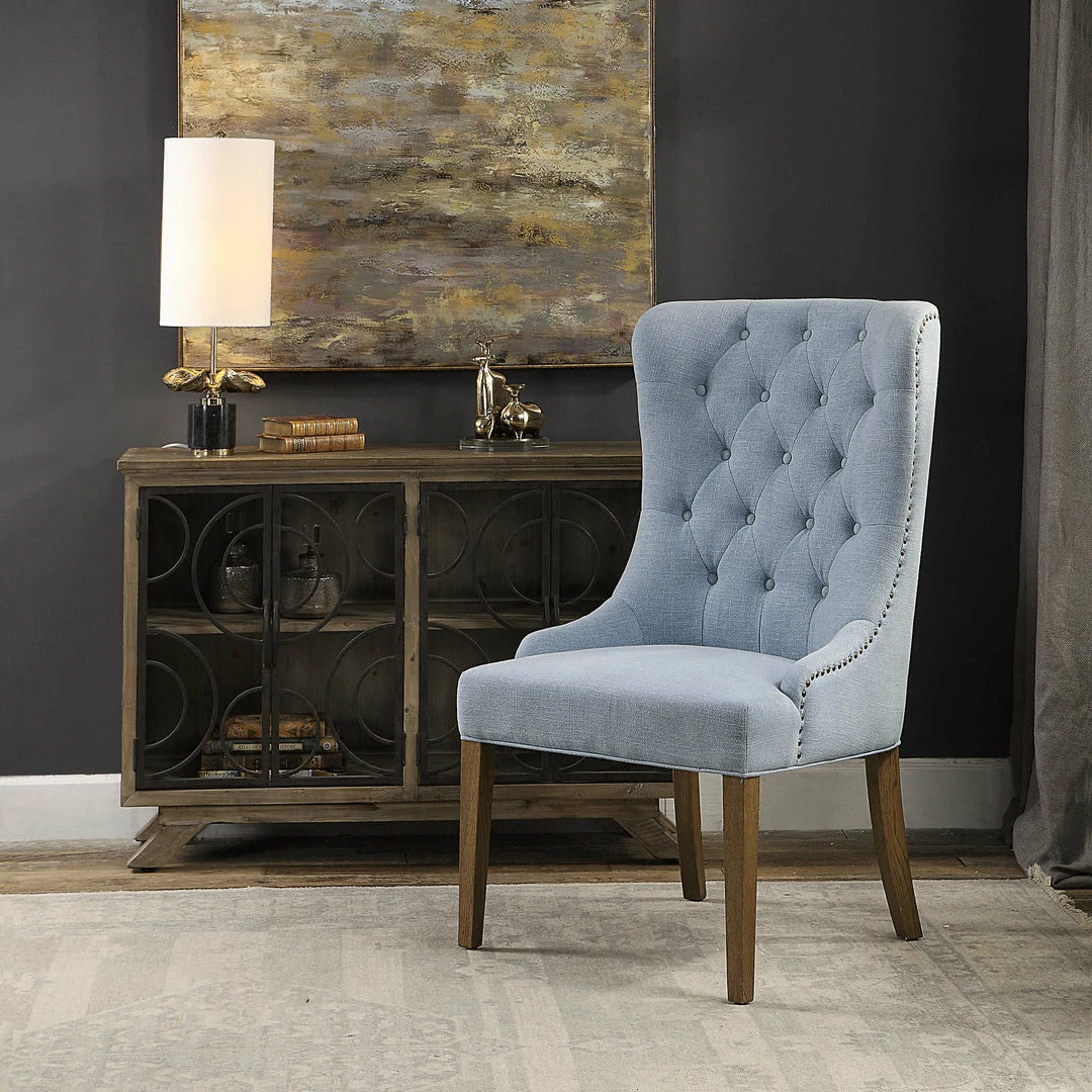 Best Sale ❤️ Uttermost Rioni Tufted Wing Chair ⭐ 5 Uttermost Rioni Tufted Wing Chair