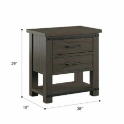 Emerald Home Nightstand W / USB Nightstands