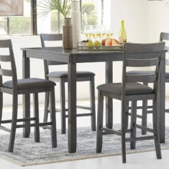 Ashley Furniture Dining Room Sets Bridson - Gray - Square Counter Tbl Set (5/cn)