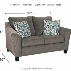 Top 10 ❤️ Ashley Furniture Nemoli - Slate - Loveseat 🤩 13 Ashley Furniture Nemoli - Slate - Loveseat