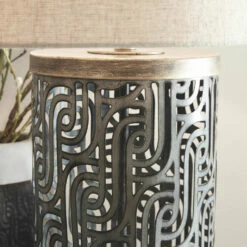 Ashley Furniture Dayo - Gray/gold Finish - Metal Table Lamp (1/cn)