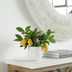 Uttermost Positano Lemon In White Pot