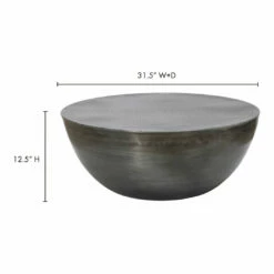 Moe's Home Collection Conga Coffee Table Antique Zinc