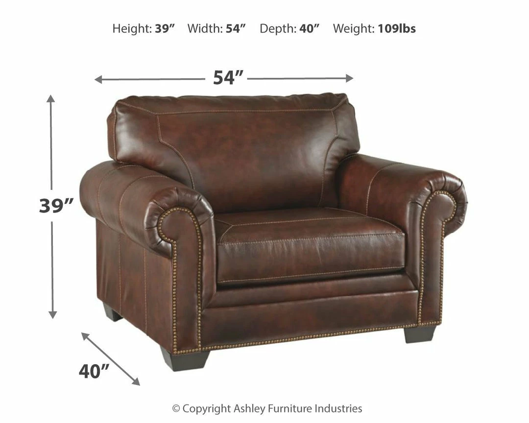 Brand new 🔥 Ashley Furniture Roleson - Walnut - Chair And A Half Chairs ❤️ 4 Ashley Furniture Roleson - Walnut - Chair And A Half Chairs