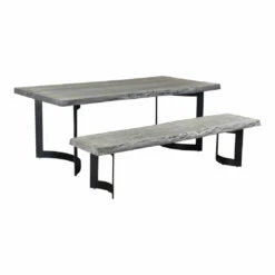 Moe's Home Collection Tables Bent Dining Table Extra Small Weathered Grey
