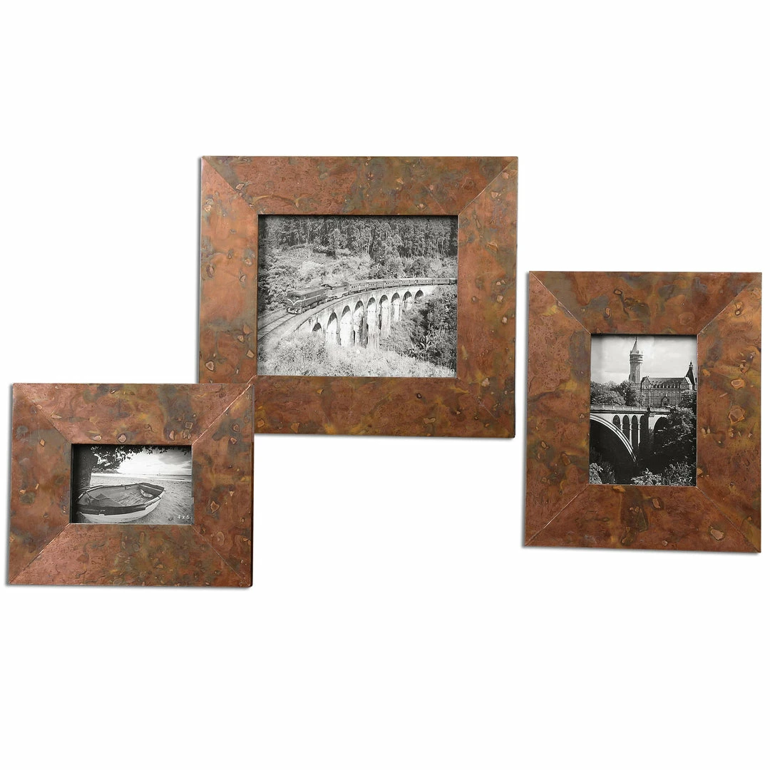 Buy 😉 Uttermost Ambrosia Copper Photo Frames S/3 Accessories ✨ 3 Uttermost Ambrosia Copper Photo Frames S/3 Accessories