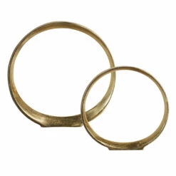 Table Decor Uttermost Jimena Gold Ring Sculptures Set/2