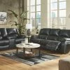 Signature Design By Ashley® Calderwell - Black - 2 Pc. - Reclining Sofa, Loveseat