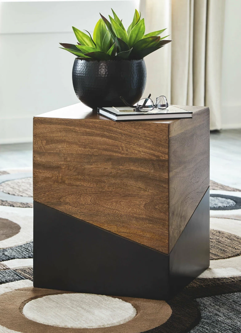 Budget 🎉 Ashley Furniture Trailbend - Brown/gunmetal - Accent Table Tables 🧨 8 Ashley Furniture Trailbend - Brown/gunmetal - Accent Table Tables