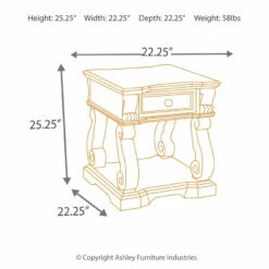 Discount 🌟 Ashley Furniture Alymere - Rustic Brown - Square End Table Tables ❤️ 22 Ashley Furniture Alymere - Rustic Brown - Square End Table Tables