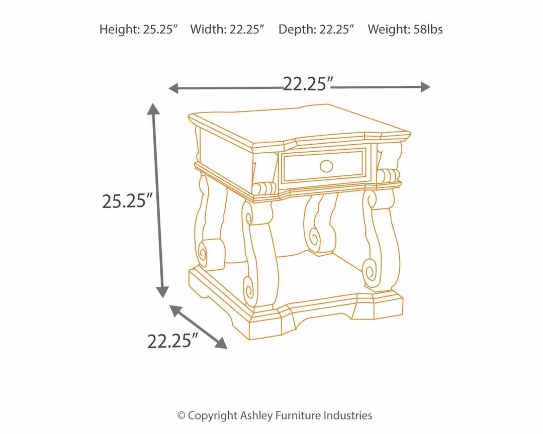 Discount 🌟 Ashley Furniture Alymere - Rustic Brown - Square End Table Tables ❤️ 10 Ashley Furniture Alymere - Rustic Brown - Square End Table Tables
