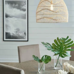 Signature Design By Ashley® Accessories Coenbell - Beige - Rattan Pendant Light (1/cn)