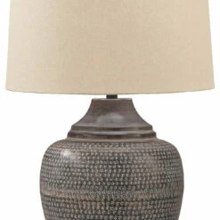 Ashley Furniture Accessories Olinger - Brown - Metal Table Lamp (1/cn)