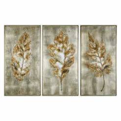 Accessories Uttermost Champagne Leaves Modern Art S/3