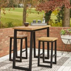 Ashley Furniture Outdoor Sets Town - Brown/black - Counter Table Set (3/cn)
