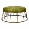 Moe's Home Collection Radcliffe Leather Ottoman Green Ottomans