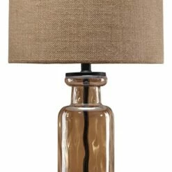 Ashley Furniture Laurentia - Champagne - Glass Table Lamp (1/cn)
