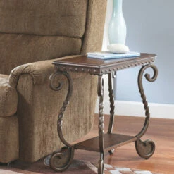 Ashley Furniture Rafferty - Dark Brown - Chair Side End Table Tables