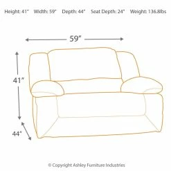 Ashley Furniture Reclining Furniture Hogan - Mocha - Zero Wall Wide Seat Recliner