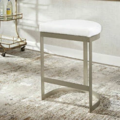 Stools Uttermost Ivanna Backless Silver Counter Stool