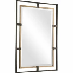 Accessories Uttermost Carrizo Gold & Bronze Rectangle Mirror