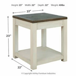 Buy 💯 Ashley Furniture Bolanburg - Brown/white - Square End Table 😍 11 Ashley Furniture Bolanburg - Brown/white - Square End Table