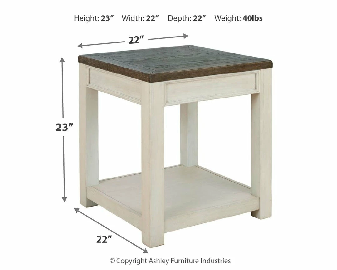 Buy 💯 Ashley Furniture Bolanburg - Brown/white - Square End Table 😍 7 Ashley Furniture Bolanburg - Brown/white - Square End Table